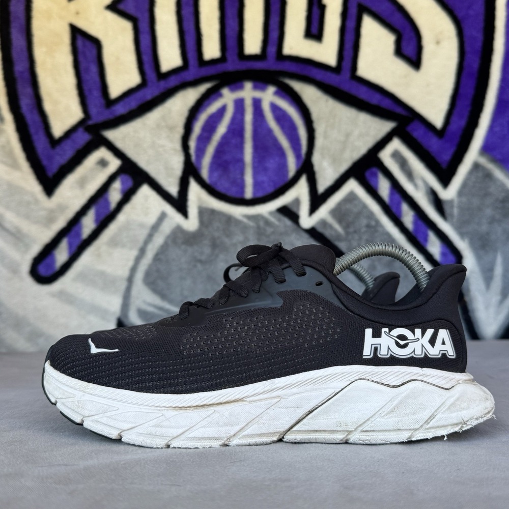 Size 7 - Hoka One One Trainers Women's Black Arahi 7 Lace Up Running Shoes